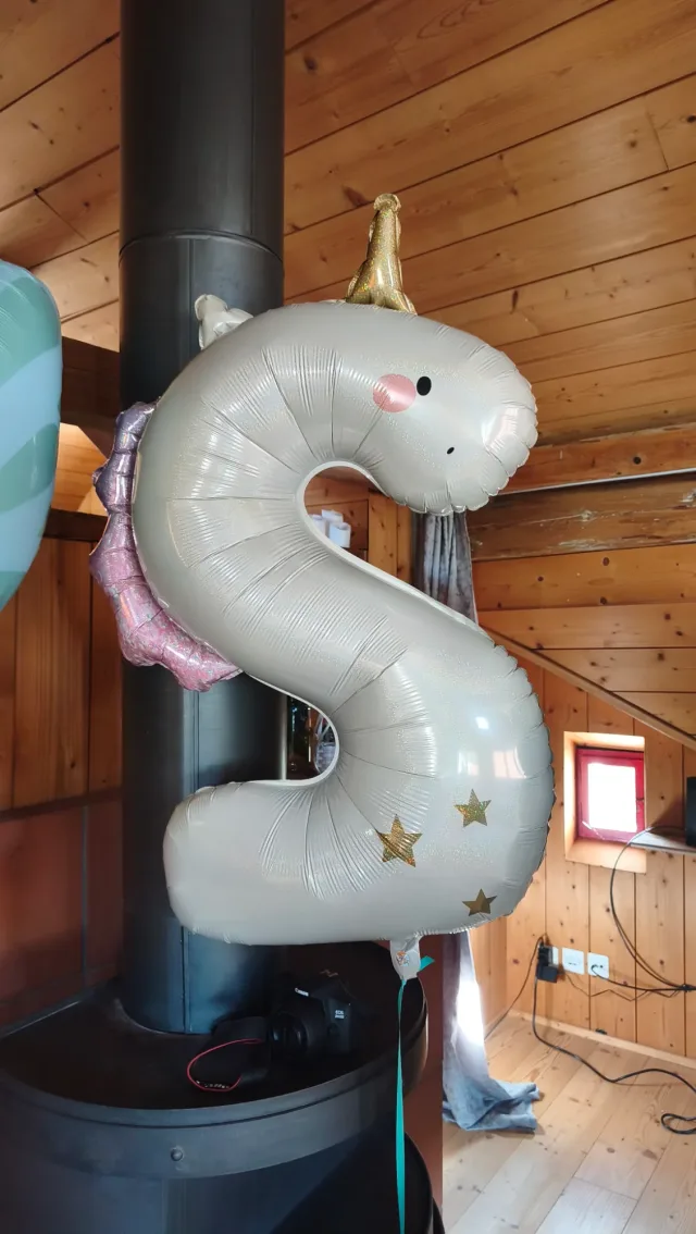 Folienballoon " 2 " Einhorn